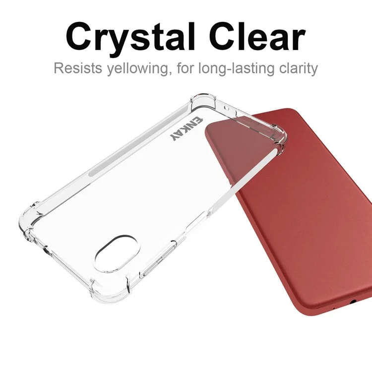ENKAY HAT PRINCE Para Samsung Galaxy A23e / A23 5G (Versão Japonesa) Capa de Telefone Transparente de TPU Macio com Almofada de Ar Anti-Deslizante e Resistente a Arranhões