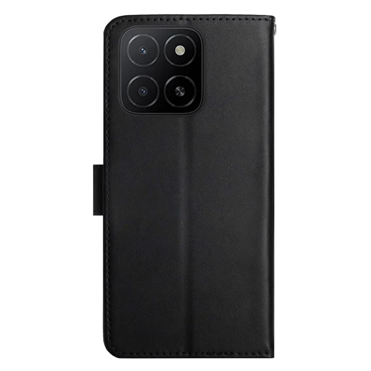 Capa 4G For Honor X8c Couro Genuíno de Vaca Textura Nappa - Preto
