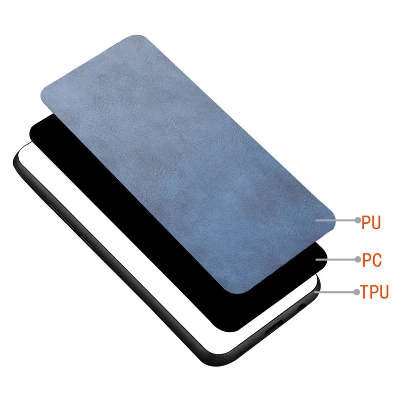 Voor Samsung Galaxy S25 Hoesje Leer + TPU + PC Telefoonhoesje Met Steeknaden - Blauw