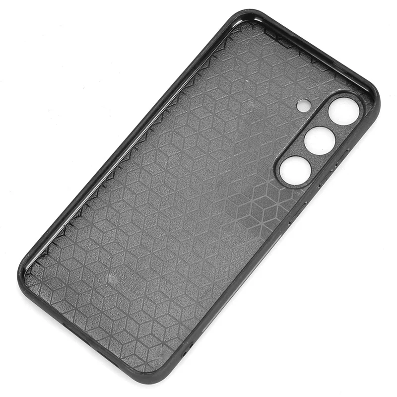 Voor Samsung Galaxy S25 Hoesje Leer + TPU + PC Telefoonhoesje Met Steeknaden - Blauw