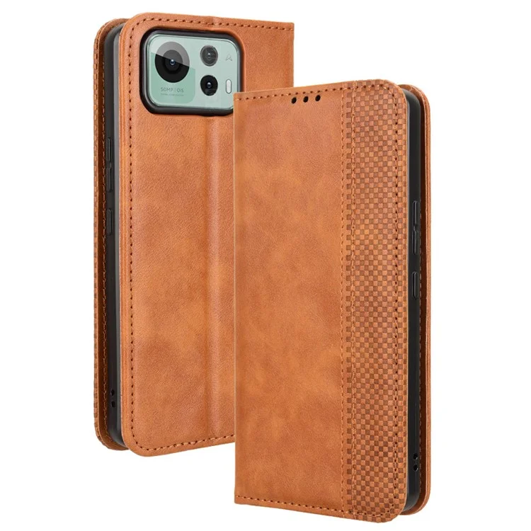 Pour Asus Zenfone 12 Ultra 5G Étui Portefeuille Support Cuir Rétro Texture Housse de Téléphone - Marron