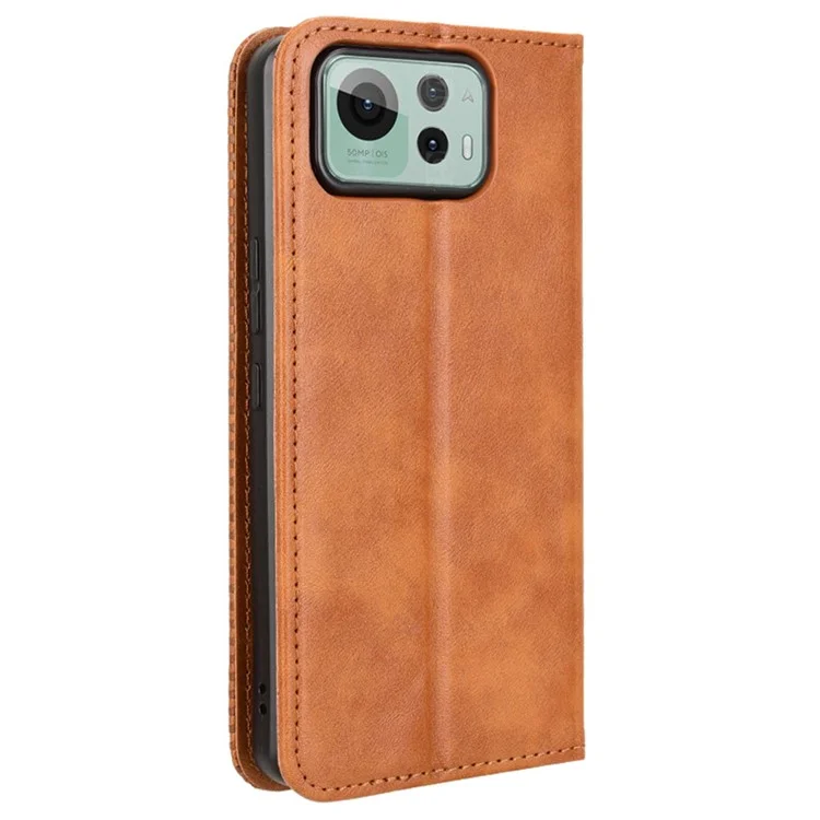 Pour Asus Zenfone 12 Ultra 5G Étui Portefeuille Support Cuir Rétro Texture Housse de Téléphone - Marron