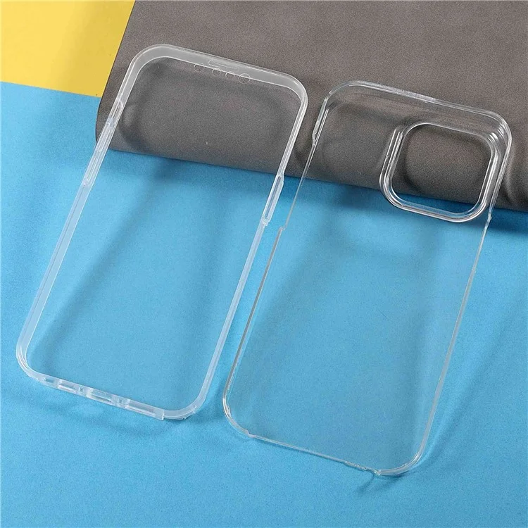 TPU 2-in-1 TPU + Acrílico Para Iphone 14 Pro, Pet Screen Protector de 360 ​​grados Protección Teléfono Cubierta