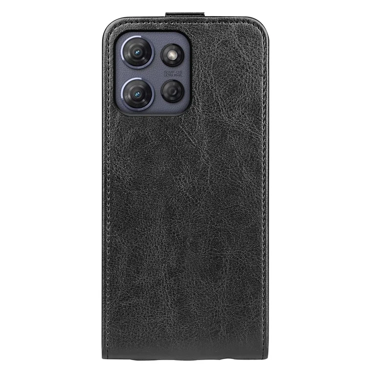 Funda para Motorola Moto G Power (2025) con ranuras para tarjetas, tapa vertical de piel - Negro