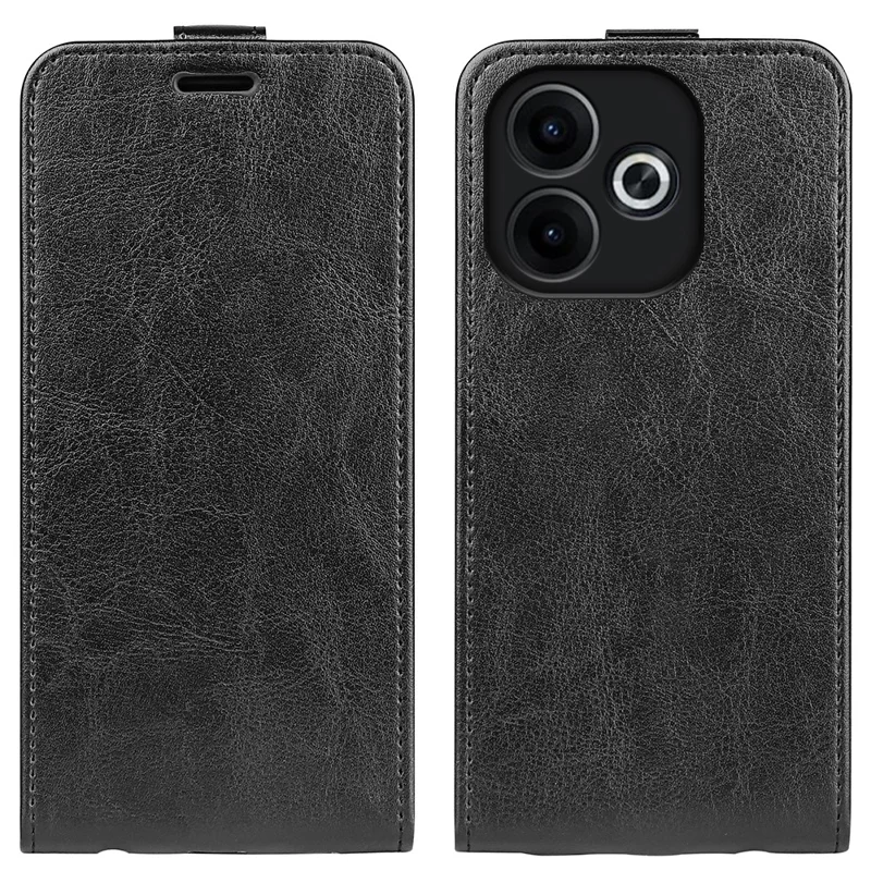 For Oppo A5 Pro 4G (Global) / 5G (Global) / A5 Energy 5G (China) Case with Card Slots Vertical Flip Leather Phone Cover - Black
