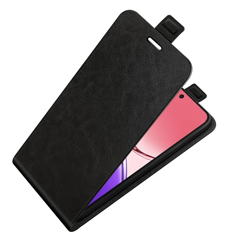 For Oppo A5 Pro 4G (Global) / 5G (Global) / A5 Energy 5G (China) Case with Card Slots Vertical Flip Leather Phone Cover - Black