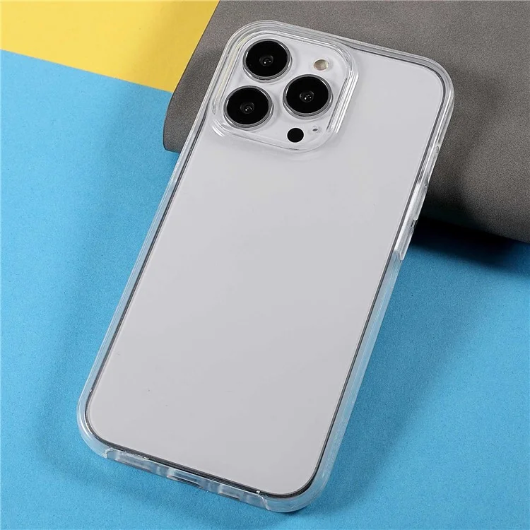 TPU + Acrylic Phone Case for iPhone 14 Pro Max, Detachable 2-in-1 Full Coverage Anti-drop Cover with PET Screen Protector