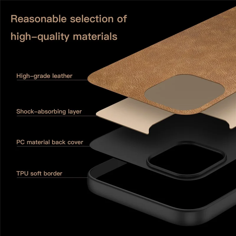 For Nothing Phone (3a) Case Retro Leather Coated PC + TPU Phone Cover - Brown