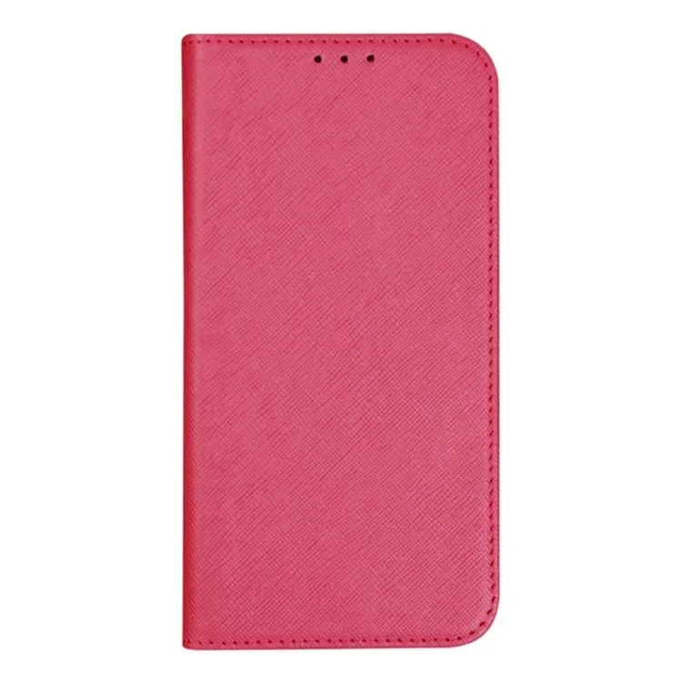 Cover per Honor Magic7 Pro 5G con Texture a Croce in Pelle, Cover per Telefono con Chiusura Magnetica Nascosta - Rosa