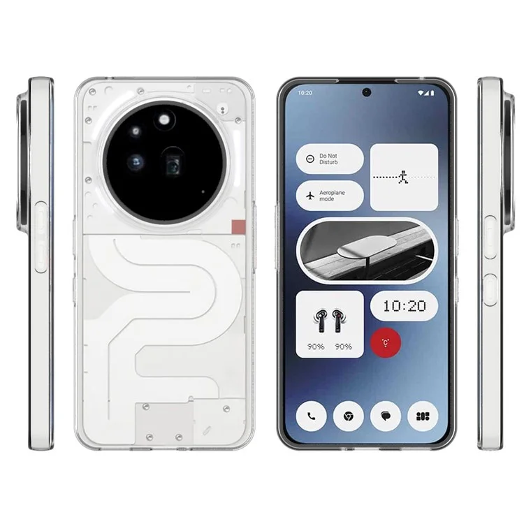 Transparente Handyhülle für Nothing Phone (3a) Pro, wasserfest, TPU-Rückseite