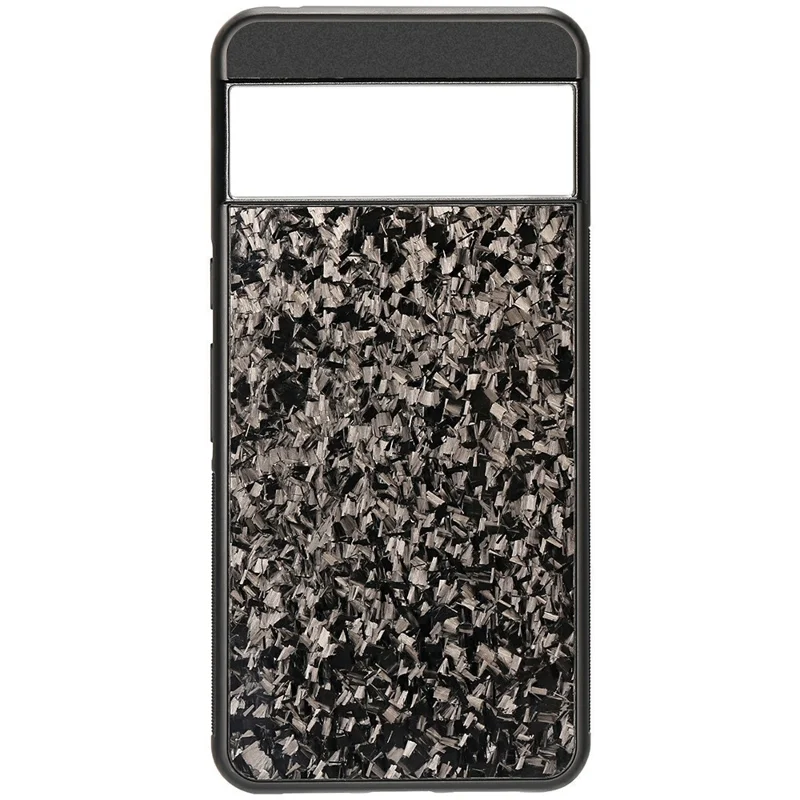 Hülle für Google Pixel 8a Case Forged Texture Aramid Faser + TPU Rutschfeste Handyhülle - Schwarz