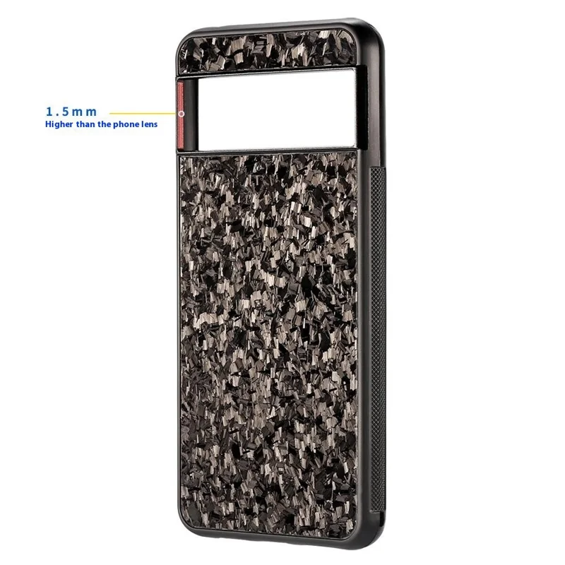 For Google Pixel 8 Pro Case Forged Texture Aramid Fiber + TPU Anti-Slip Phone Cover - Black