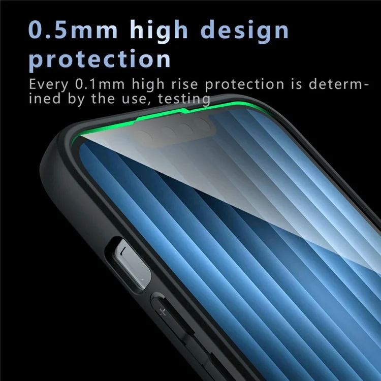 For iPhone 16e Case Skin-Touch TPU + PC Matte Phone Shell, Transparent Black