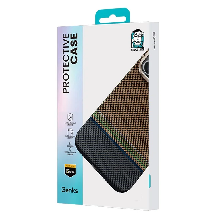 BENKS For iPhone 16 Pro Max Case Compatible with Magsafe Kevlar Aramid Fiber Magnetic Phone Cover
