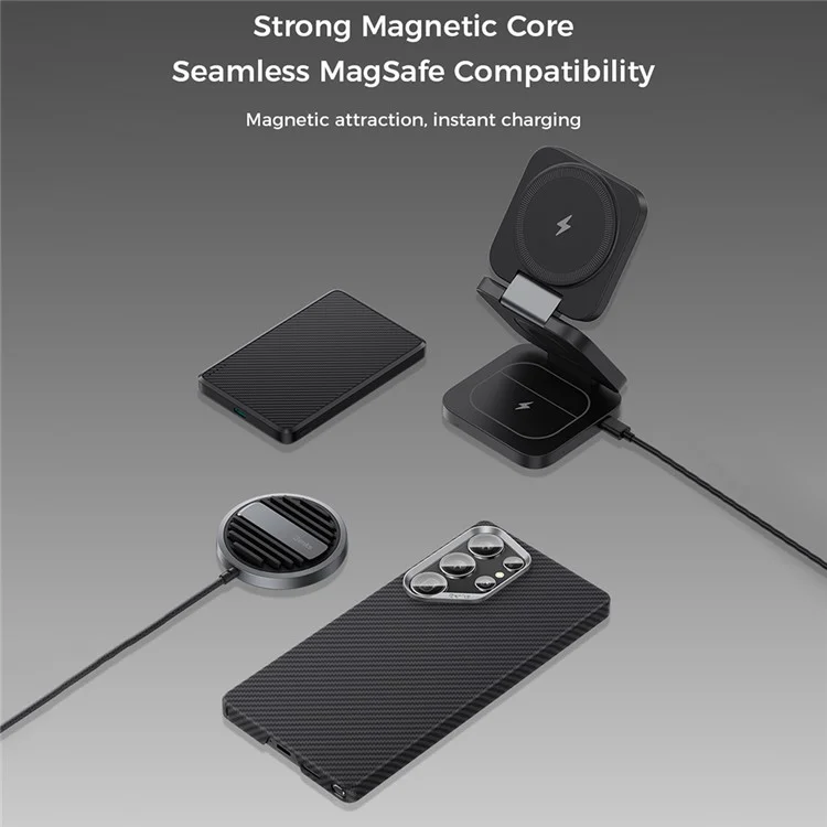 BENKS For Samsung Galaxy S25 Ultra Magnetic Case 600D Kevlar Aramid Fiber Phone Cover