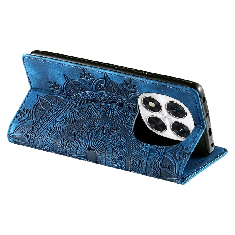 Style-010 For Xiaomi Redmi Note 14 Pro 4G Case Magnetic Closing Leather Phone Cover Pattern Imprinted - Blue