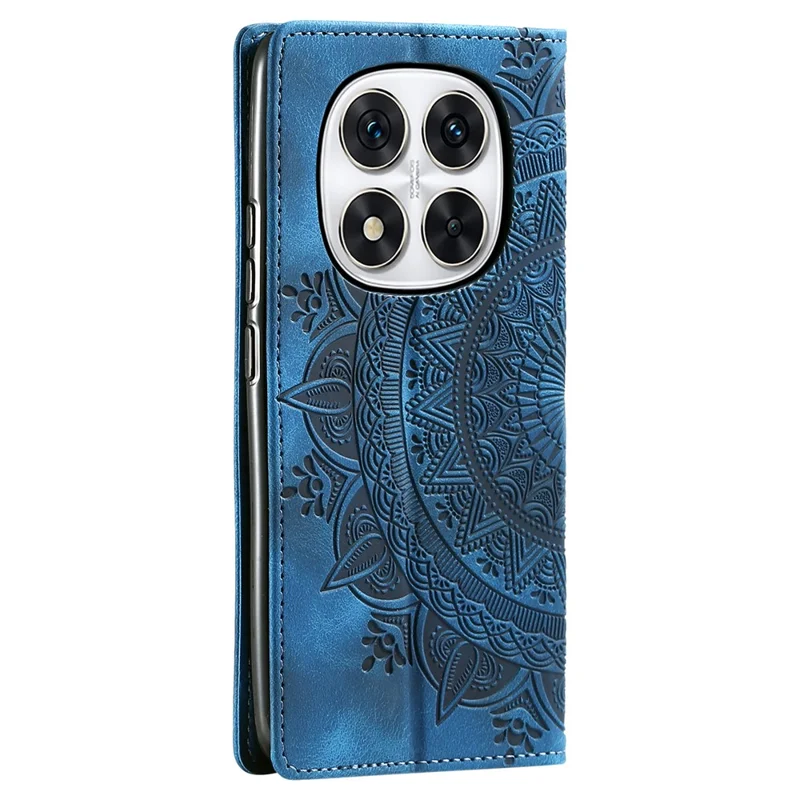 Style-010 For Xiaomi Redmi Note 14 Pro 4G Case Magnetic Closing Leather Phone Cover Pattern Imprinted - Blue