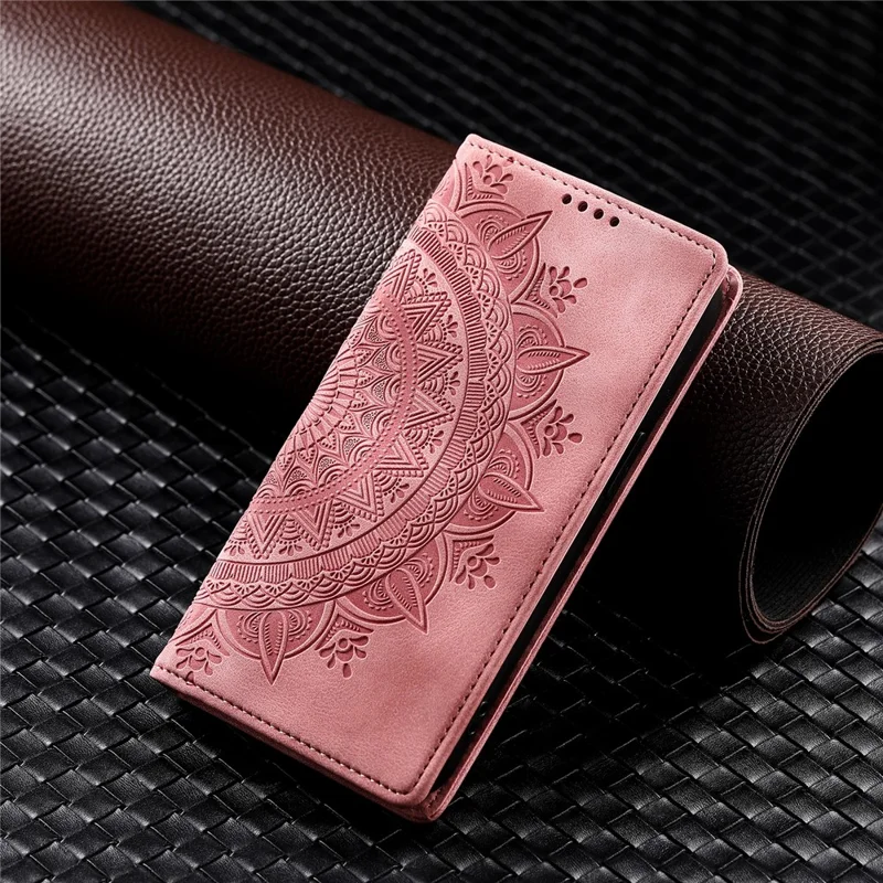Style-010 For Xiaomi Redmi Note 14 Pro 4G Case Magnetic Closing Leather Phone Cover Pattern Imprinted - Rose Gold