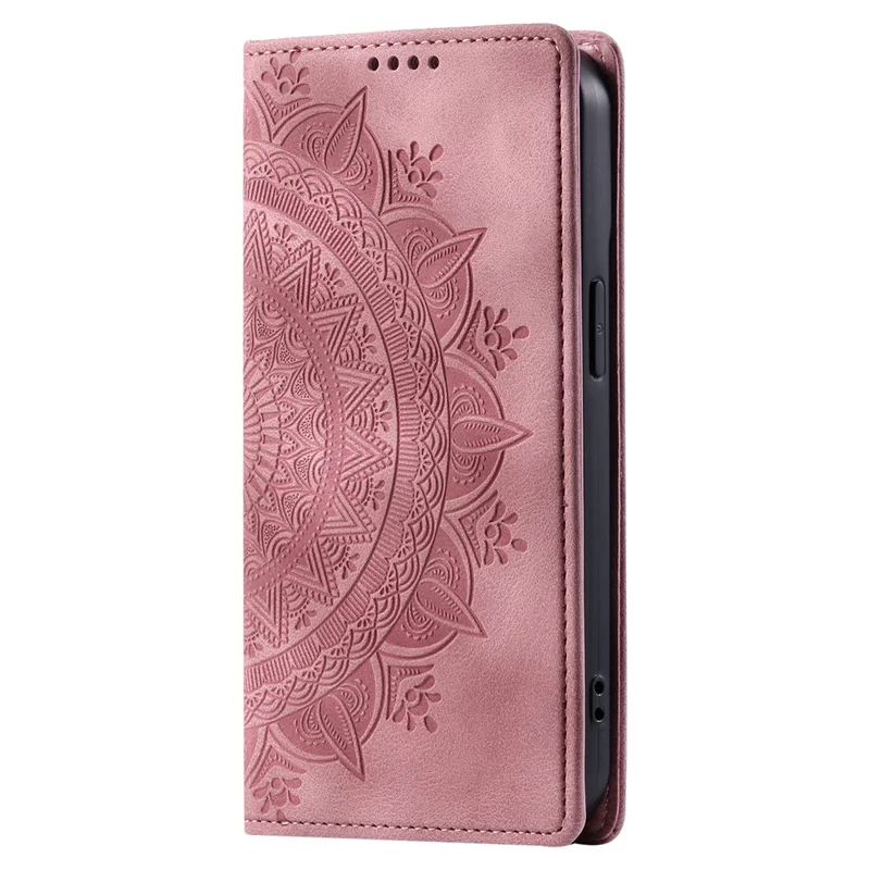 Style-010 For Xiaomi Redmi Note 14 Pro 4G Case Magnetic Closing Leather Phone Cover Pattern Imprinted - Rose Gold