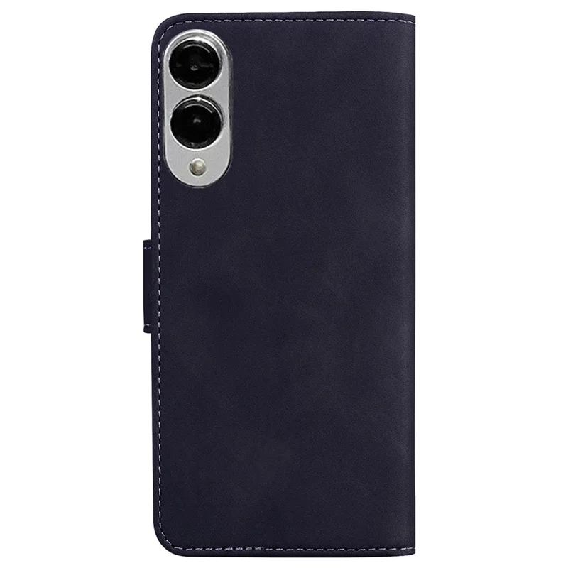 For Samsung Galaxy S25 Edge Case Solid Color Leather Wallet Phone Cover - Black