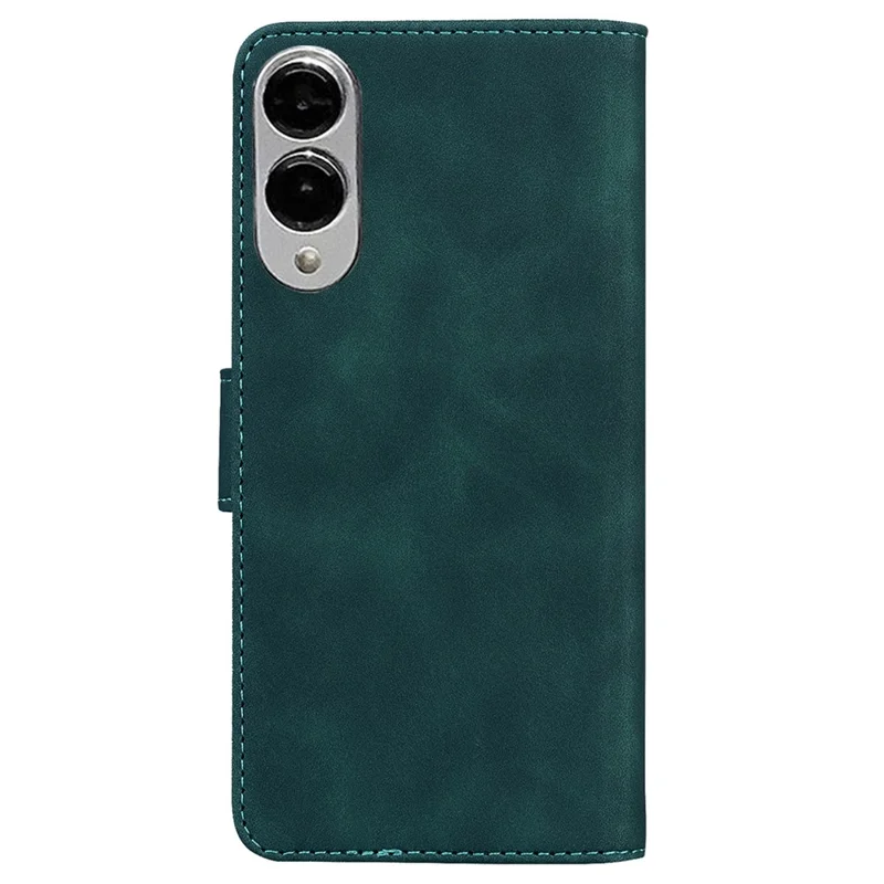 For Samsung Galaxy S25 Edge Stand Case PU Leather Phone Cover Butterfly Printed - Green