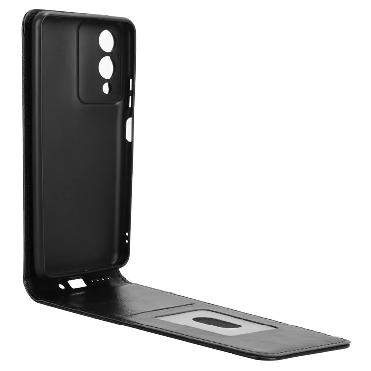 Capa para Cubot A10 com Compartimento para Cartão, Couro Flip Vertical Magnético - Preto