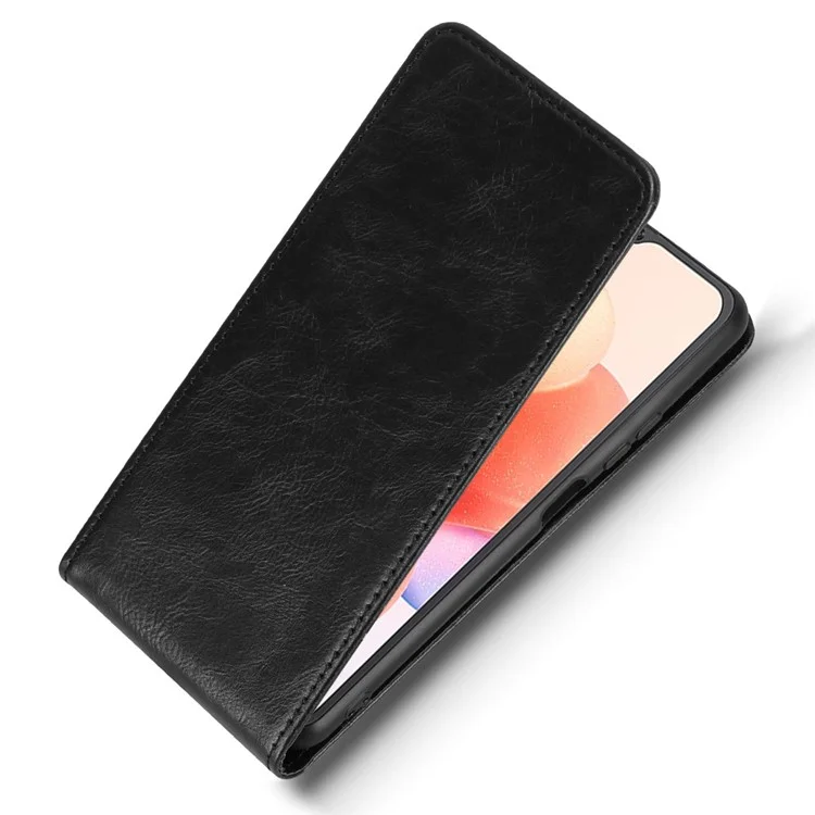 Capa para Cubot A10 com Compartimento para Cartão, Couro Flip Vertical Magnético - Preto
