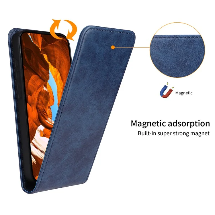 Capa para Cubot A10 com Compartimento para Cartão, Couro Flip Vertical Magnético - Preto