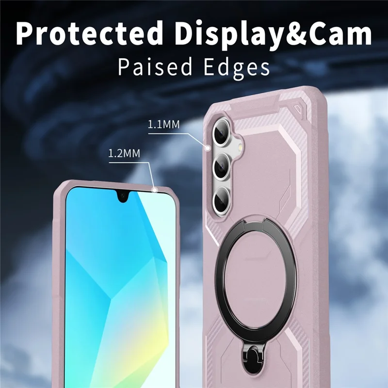 For Samsung Galaxy A15 4G / 5G Magnetic Case Kickstand TPU + PC Phone Cover - Pink