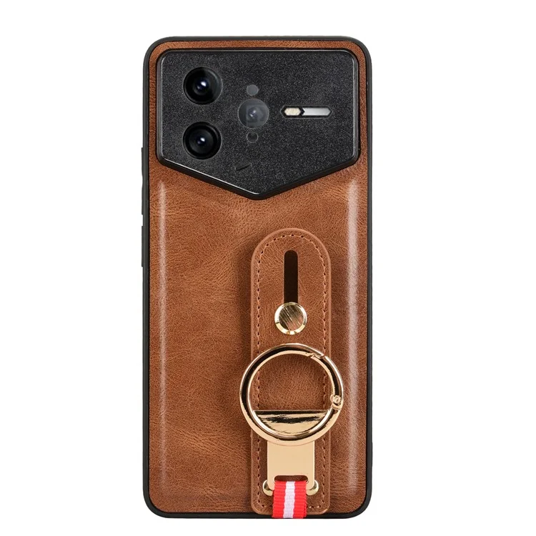 For Xiaomi Poco F7 Ultra 5G / Redmi K80 Pro 5G Case Wristband Kickstand Leather + PC + TPU Phone Cover with Bottle Opener - Brown