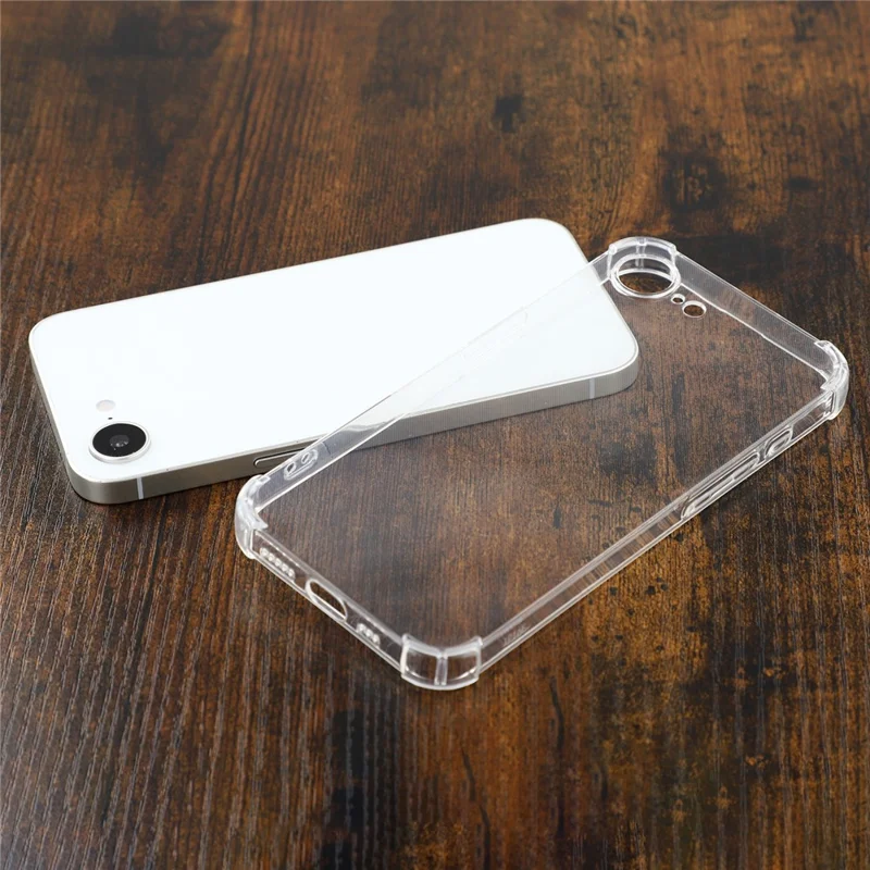 For iPhone 16e telefonbeskyttelse med forstærket firkantet faldsikring klar TPU-cover