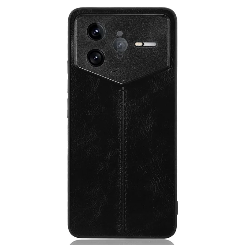 For Xiaomi Redmi K80 Pro Champion Edition Case Cowhide Texture Leather + TPU + PC Phone Cover Stitching Line - Black