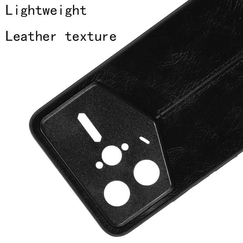 For Xiaomi Redmi K80 Pro Champion Edition Case Cowhide Texture Leather + TPU + PC Phone Cover Stitching Line - Black
