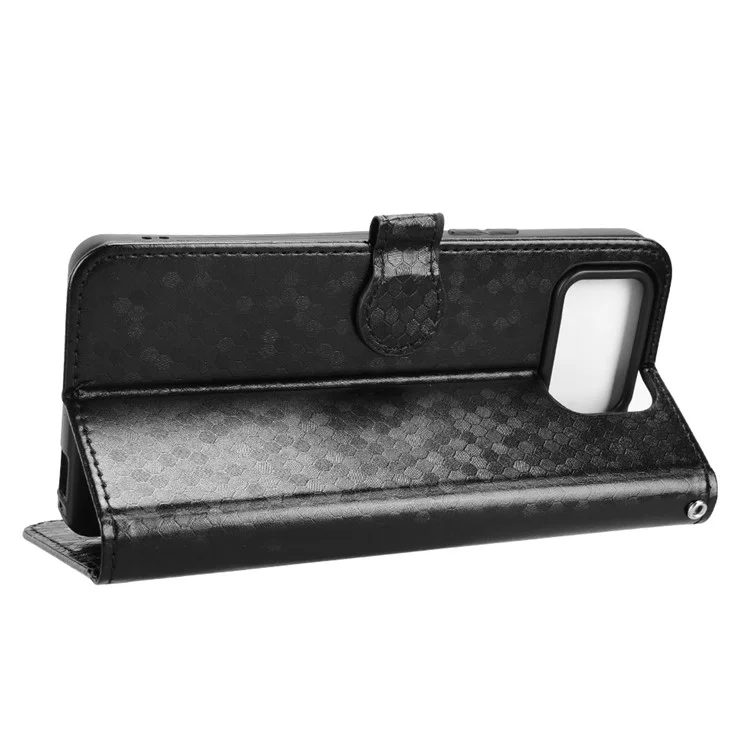 Pour Asus Zenfone 12 Ultra 5G Étui Portefeuille à Motif à Pois en Cuir PU - Noir