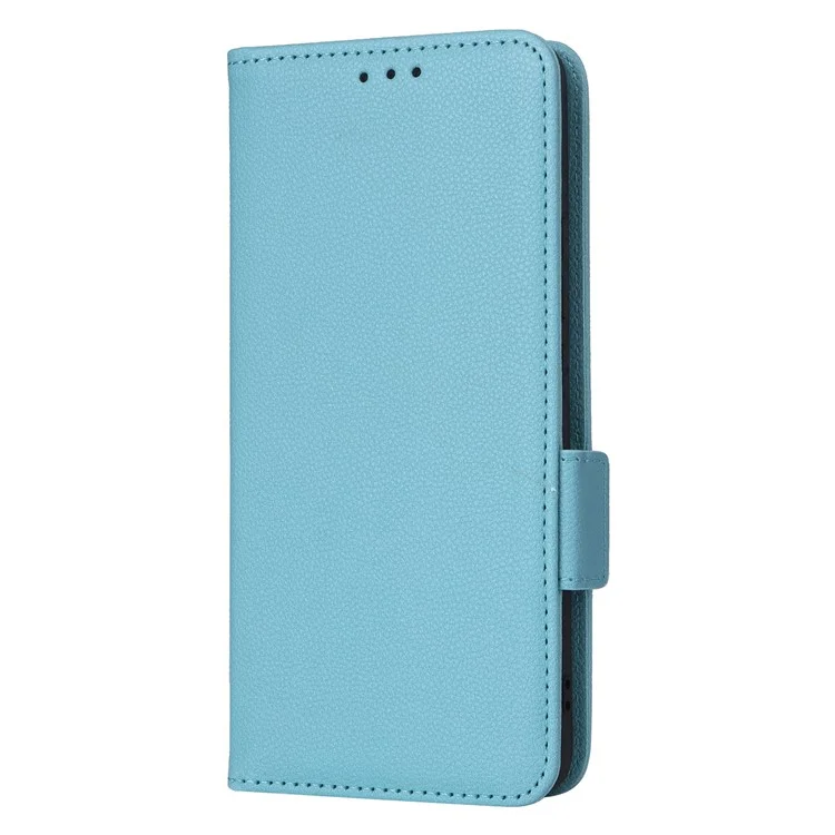 Capa para telefone For Honor X8c 4G Carteira Flip Textura de Litchi Couro PU - Azul bebê