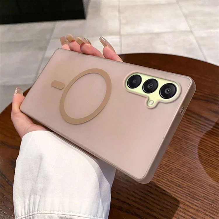 Capa Magnética Compatível com MagSafe para Samsung Galaxy A26 5G - Cobertura de Telefone de PC Fosco - Ouro do Deserto