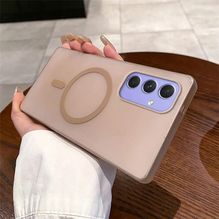 Cover per Samsung Galaxy A55 5G Custodia Magnetica Compatibile con MagSafe, in PC Opaco - Oro Desert