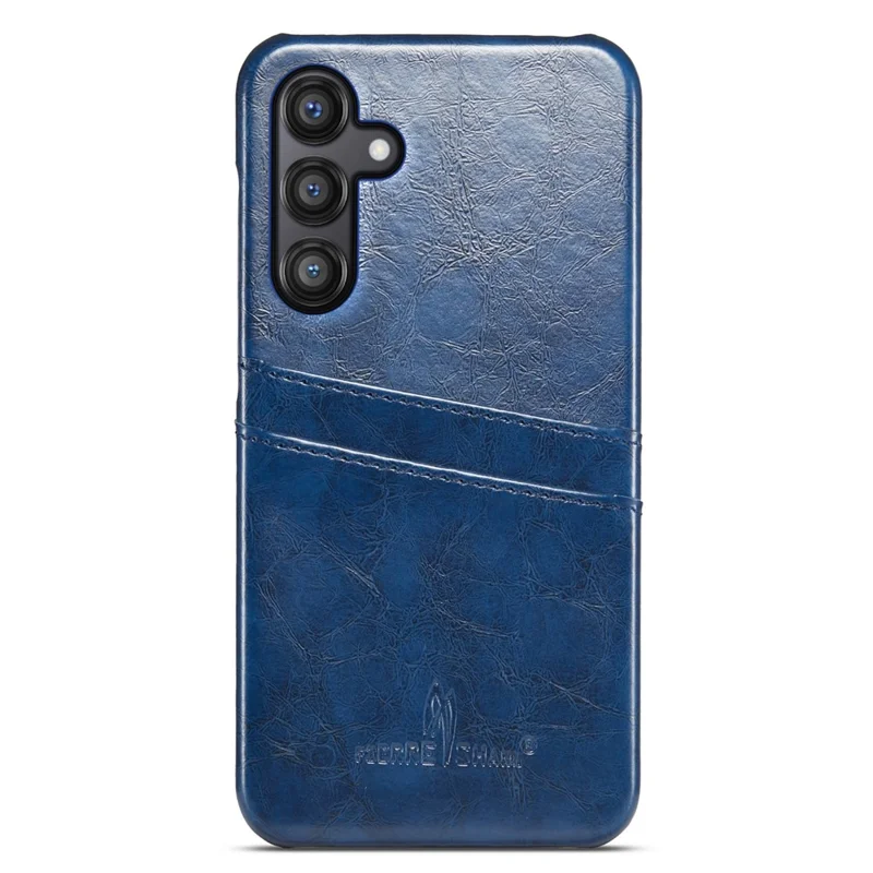 Capa FIERRE SHANN para Samsung Galaxy S25 em Couro PU com Porta-cartões - Azul