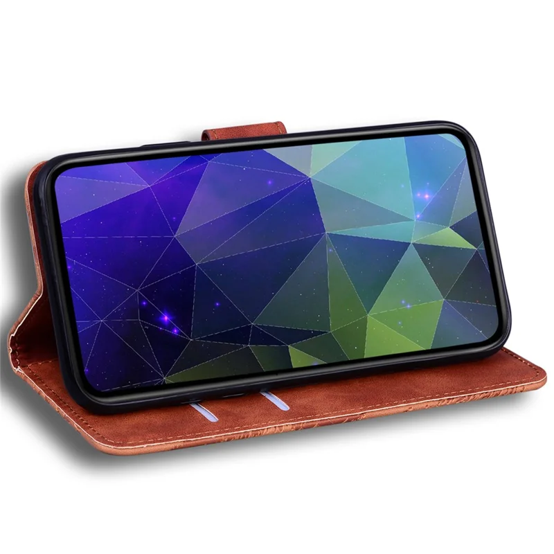 For Realme 14 Pro 5G Case Solid Color Leather Wallet Phone Cover - Brown