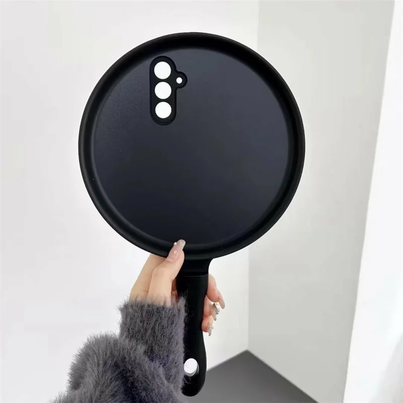 For Samsung Galaxy S25 Case Shockproof TPU + PC Phone Cover Novelty Frying Pan Design