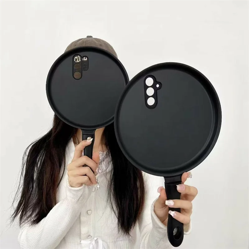 For Samsung Galaxy S25 Case Shockproof TPU + PC Phone Cover Novelty Frying Pan Design