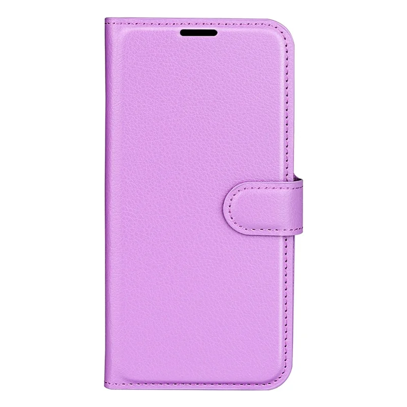 For Samsung Galaxy S25 Edge Case Litchi Texture Shockproof Leather Wallet Phone Cover - Purple