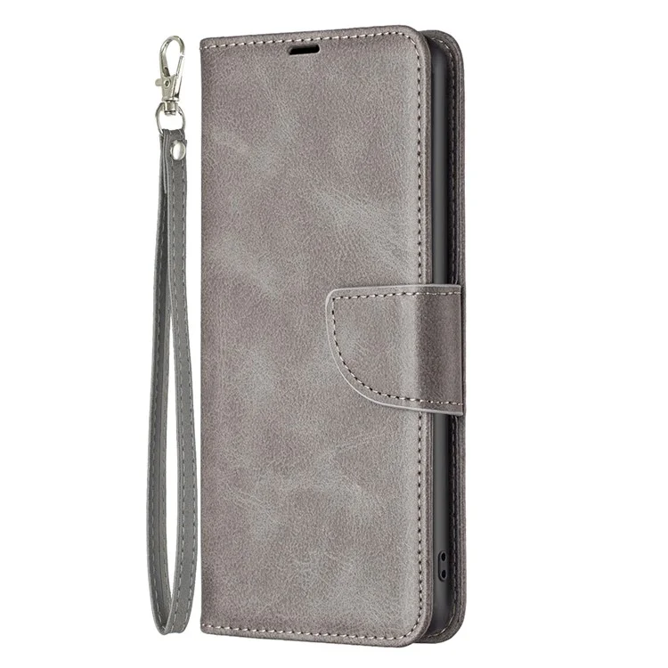 For Honor X8c 4G Case Shockproof PU Leather Cover with Wallet Card Slots - Grey