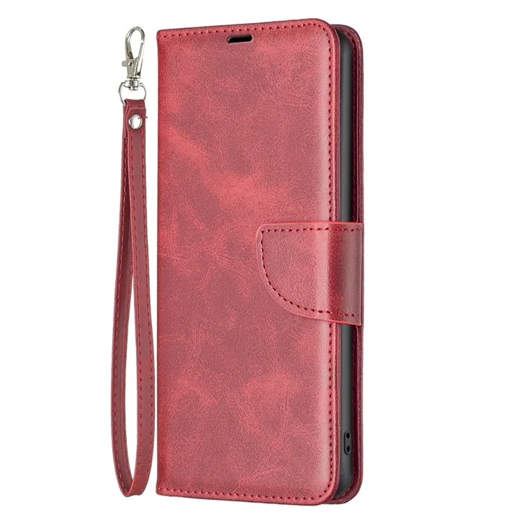For Honor X8c 4G Case Shockproof PU Leather Cover with Wallet Card Slots - Red