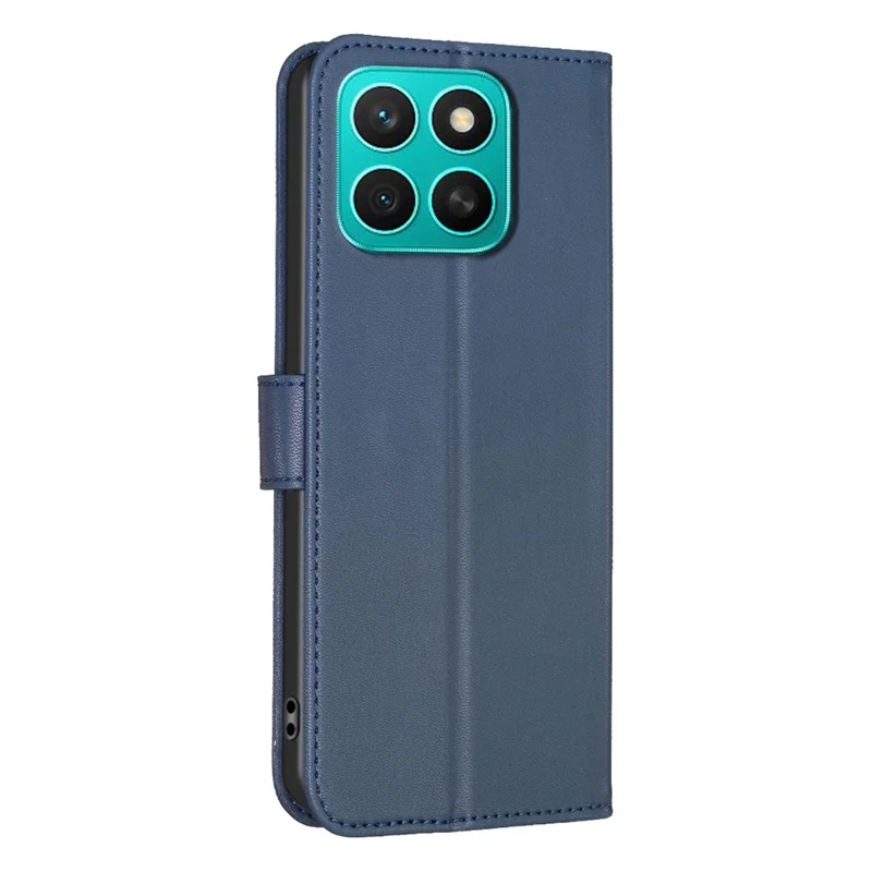 For Honor X8c 4G Case Clover Pattern Wallet Stand View Leather Phone Cover - Blue