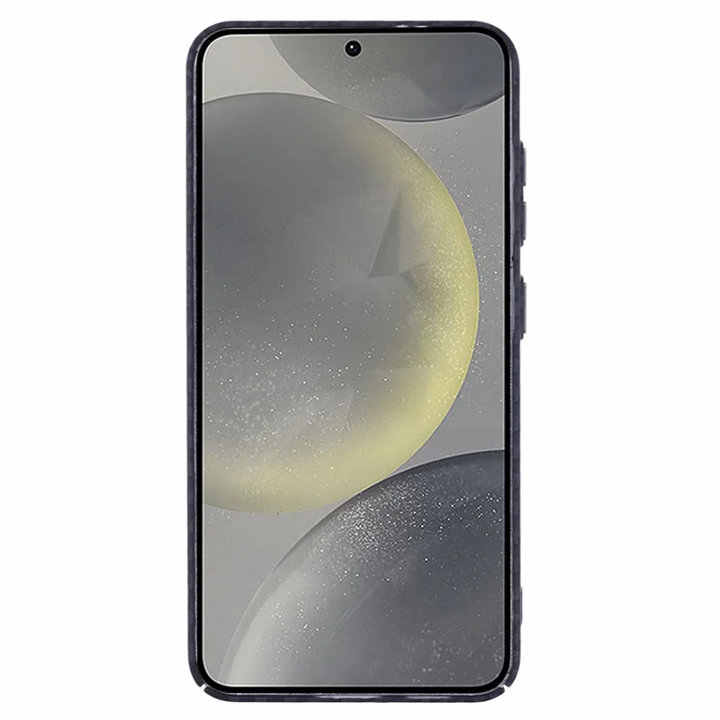 Cover per Samsung Galaxy S25 Compatibile con MagSafe, Texture in Fibra di Carbonio, Cover per Telefono in PC con Trasferimento Acqua - Nero