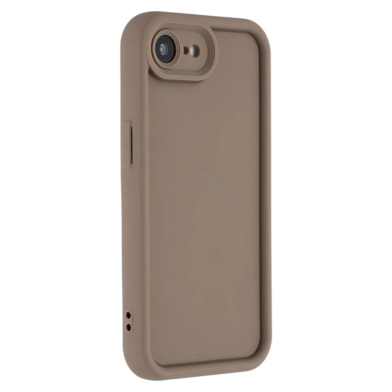 For iPhone 17e / 16e Case Grooved Design TPU Anti Slip Phone Cover - Brown