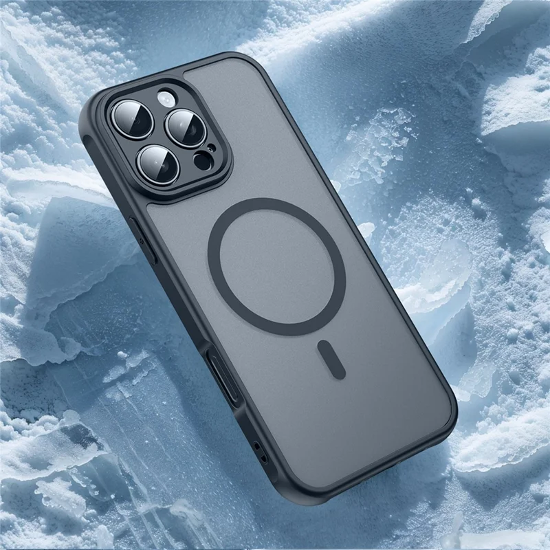 Für iPhone 16 Pro Hülle kompatibel mit MagSafe Stoßfest PC + TPU Handyhülle - Schwarz