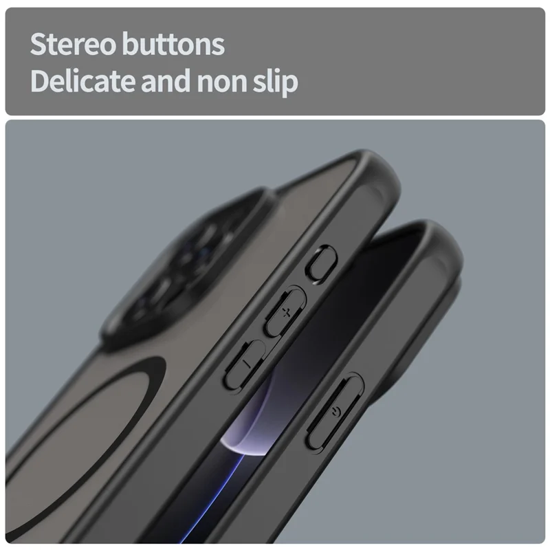 For iPhone 16 Pro Max Case Compatible with MagSafe Anti Drop PC + TPU Phone Cover - Black