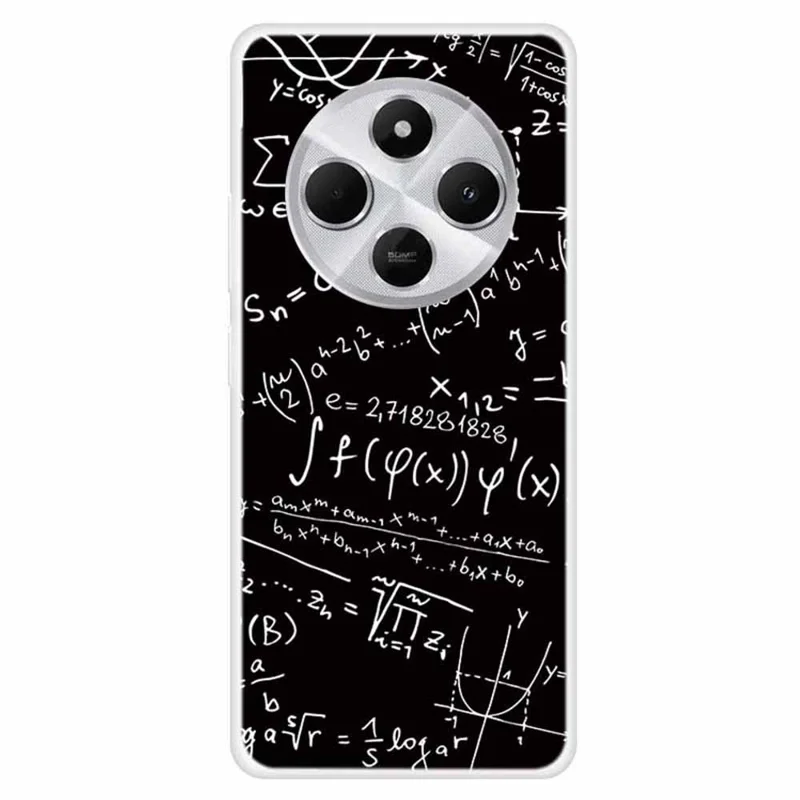 TPU Case for Xiaomi Redmi 14C 4G / 14R 5G / Poco C75 4G Pattern Printing Anti-Drop Phone Back Cover - Mathematical Formula